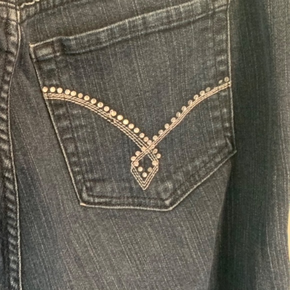 Not Your Daughters Jeans Nordstrom Exclusive Dark Wash with Rhinestones - Picture 3 of 4